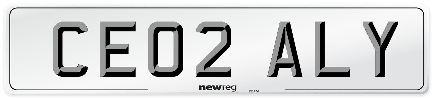 CE02 ALY Number Plate from New Reg